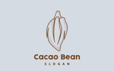 Логотип какао-бобов Премиум-дизайн VintageV4