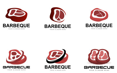 Barbekü Logosu Sıcak Izgara TasarımıV1