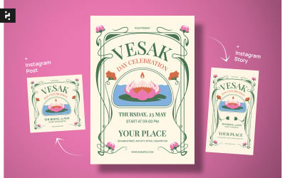 Flyer zur Feier des Vesak-Tages