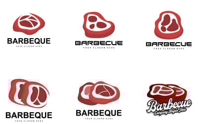 Grill-Logo, heißes Grill-Design V2