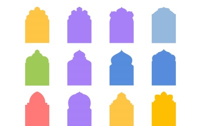 Islamic Arch Design Glyph Set 12 - 10