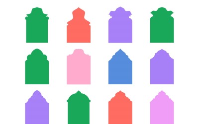 Islamic Arch Design Glyph Set 12 - 12