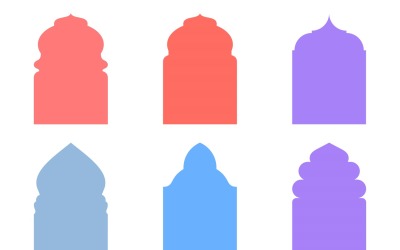 Islamic Arch Design Glyph Set 6 - 02