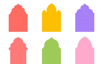 Islamic Arch Design Glyph Set 6 - 06