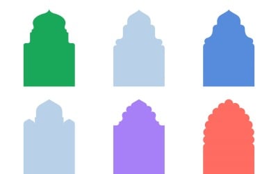 Islamic Arch Design Glyph Set 6 - 08