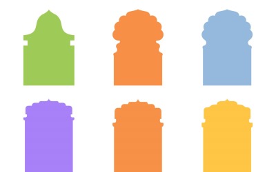 Islamic Arch Design Glyph Set 6 - 09