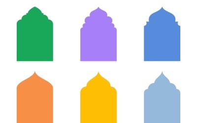 Islamic Arch Design Glyph Set 6 - 14