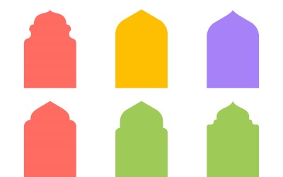 Islamic Arch Design Glyph Set 6 - 15