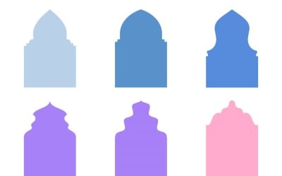 Islamic Arch Design Glyph Set 6 - 16