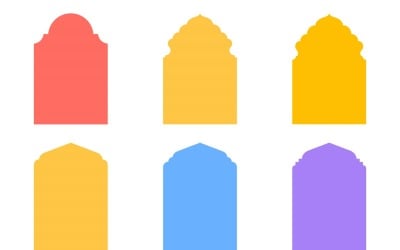 Islamic Arch Design Glyph Set 6 - 17