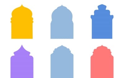 Islamic Arch Design Glyph Set 6 - 18
