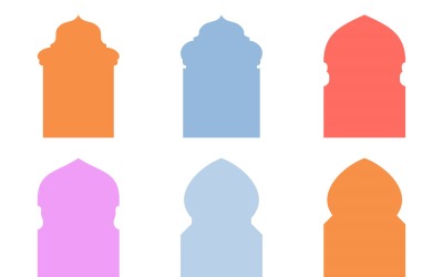 Islamic Arch Design Glyph Set 6 - 19