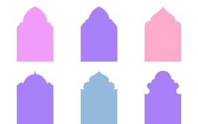 Islamic Arch Design Glyph Set 6 - 21