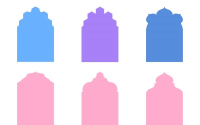 Islamic Arch Design Glyph Set 6 - 26