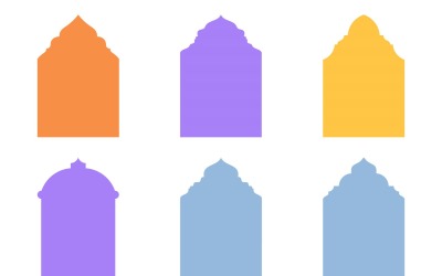 Islamic Arch Design Glyph Set 6 - 28