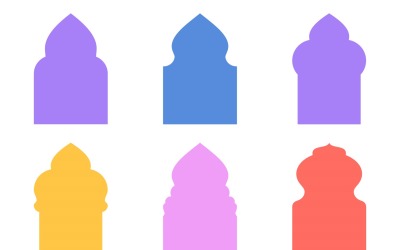 Islamic Arch Design Glyph Set 6 - 33