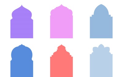 Islamic Arch Design Glyph Set 6 - 34