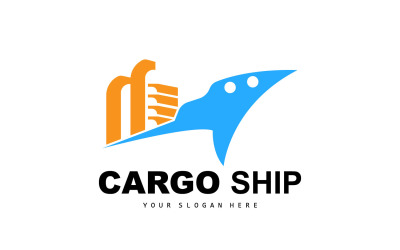 Cargo Ship Logo Fast Vector v2