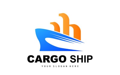 Cargo Ship Logo Fast Vector v4
