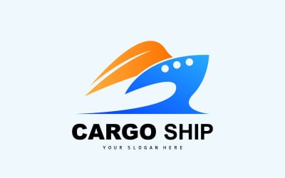 Cargo Ship Logo Fast Vector v8
