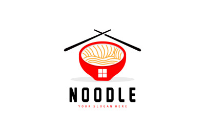 Fideos Logo Ramen Vector Comida China v12