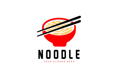Fideos Logo Ramen Vector Comida China v1