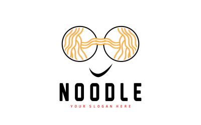 Logo de nouilles Ramen Vector Chinese Food v11