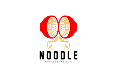 Logo de nouilles Ramen Vector Chinese Food v13