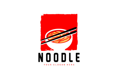 Logo de nouilles Ramen Vector Chinese Food v6