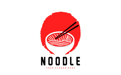 Noodle Logo Ramen Vector Cibo cinese v5