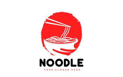 Noodle Logo Ramen Vector Cibo cinese v9