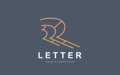 R Lettera Logo Logotipo Vector V4