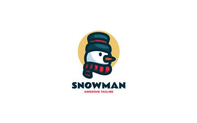 Logo del fumetto della mascotte del pupazzo di neve 3