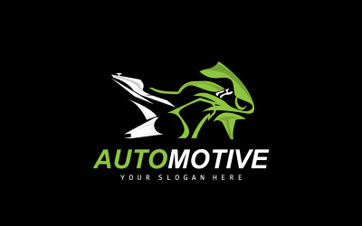 Motorkerékpár logó MotoSport Vehicle Vector V19