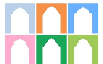 Islamic Arch Design Glyph Inverted Set 6 - 22