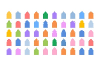 Islamic Arch Design Glyph with outline Set 50 - 3