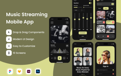 Astro Sound - mobilní aplikace pro streamování hudby