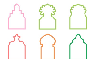 Islamic Arch Design Bold Line Set 6 - 4