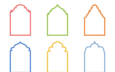Islamic Arch Design Bold Line Set 6 - 5
