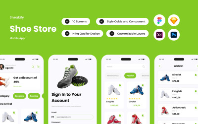 Senakify - Mobiele app voor schoenenwinkel