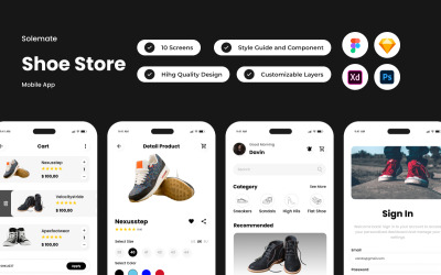 Solemate - Cipőbolt mobilalkalmazás
