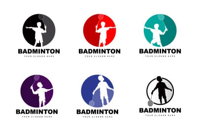 Badmintonlogotyp Badmintonracket Design SportV2