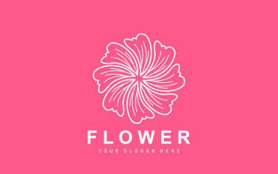 Blumen-Logo, Zierpflanze, Design, Pflanze, VectorV4
