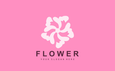 Blumen-Logo, Zierpflanze, Design, Pflanze, VectorV9