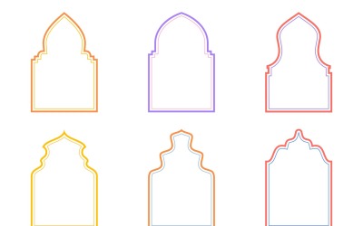 Islamic Arch Design double lines Set 6 - 16