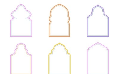 Islamic Arch Design double lines Set 6 - 3