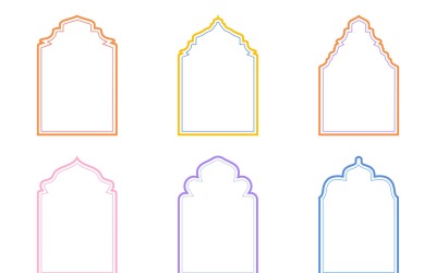 Islamic Arch Design double lines Set 6 - 5