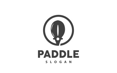 Paddel-Logo, Boot-Design, Vektor-Illustration, DesignV17