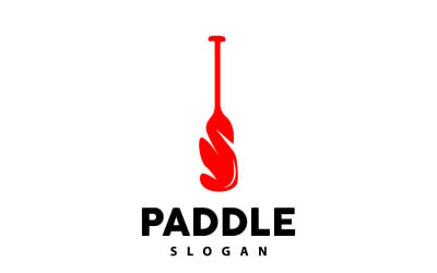 Paddel-Logo-Boot-Design, Vektor-Illustration DesignV14