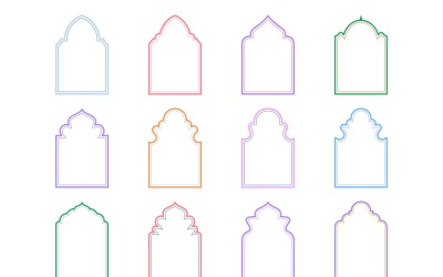 Islamic Arch Design dupla vonalú készlet 12-13